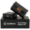 SURKAI Rolling Knife Sharpener, Diamond & Ceramic Discs offer 15° & 20° Magnetic Angle Guides, Fast Sharpening for any Hardness, Kitchen Knives Sharpning Kit, Razor-Sharp Edge, Leather Strop, (Wood)